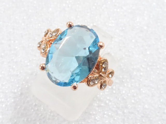 JAPANESE KIMONO / ANTIQUE COLORED STONE RING (SIZE 13)